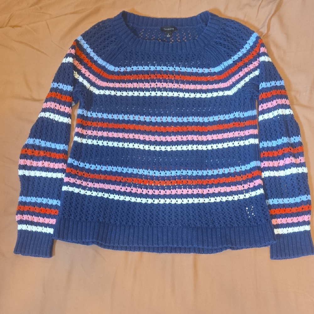 Talbots Multicolor Striped Sweater